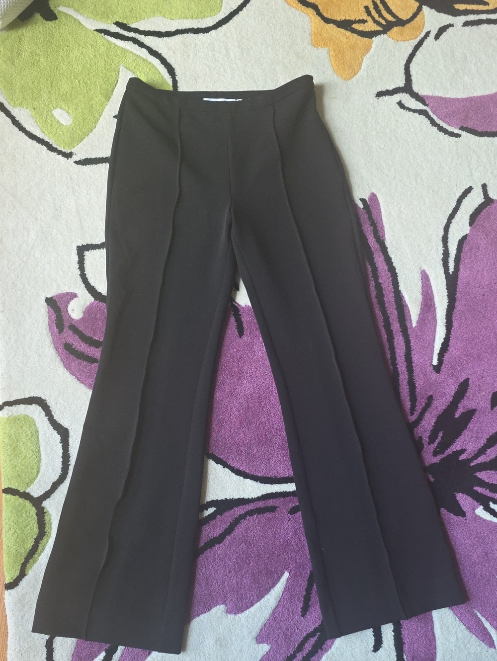 Proenza Schouler Black Flared Crease Front Trousers
